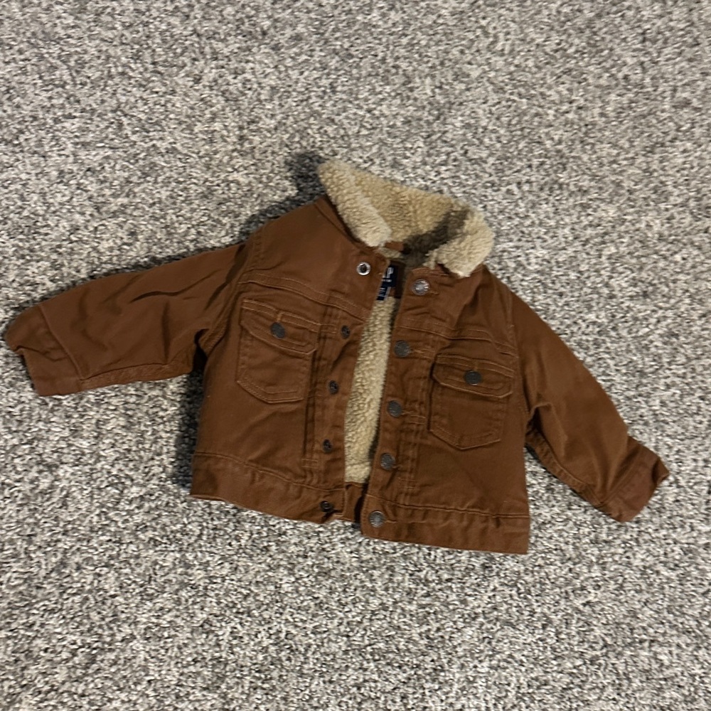 Gap Brown Kids Jacket with Sherpa Lining